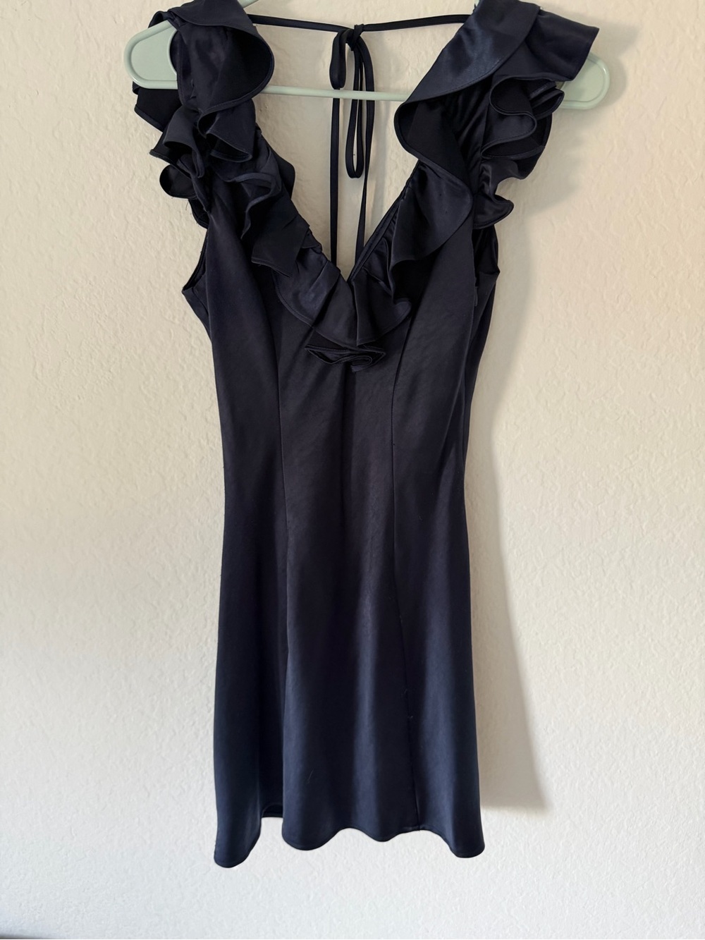 Princess Polly Navy Ruffle Backless Dress - Picture 3 of 4